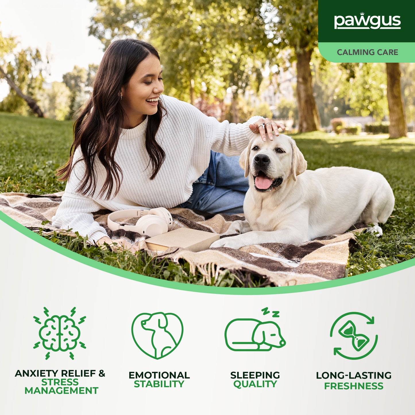 Veterinary Supplements Calming Care for Dogs 30 Sachets - Anxiety Relief and Stress Management, Relaxation Support, Emotional Stability, Sleep Quality Support