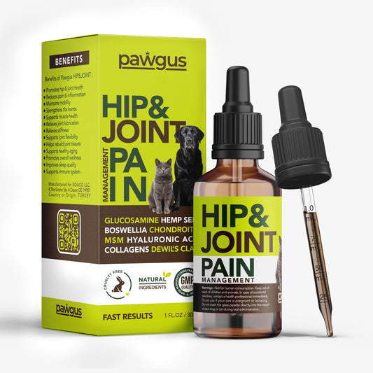Dogs and Cats Hip and Joint Pain Management with Glucosamine, Chondroitin, Boswellia, MSM, Hyaluronic Acid, Collagens, Dewil's Claw - Healthy Aging, Sleep Quality - Lubrication, Stiffness Reliever