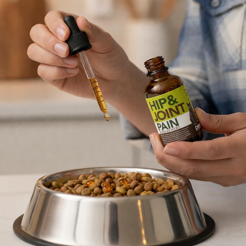 Dogs and Cats Hip and Joint Pain Management with Glucosamine, Chondroitin, Boswellia, MSM, Hyaluronic Acid, Collagens, Dewil's Claw - Healthy Aging, Sleep Quality - Lubrication, Stiffness Reliever