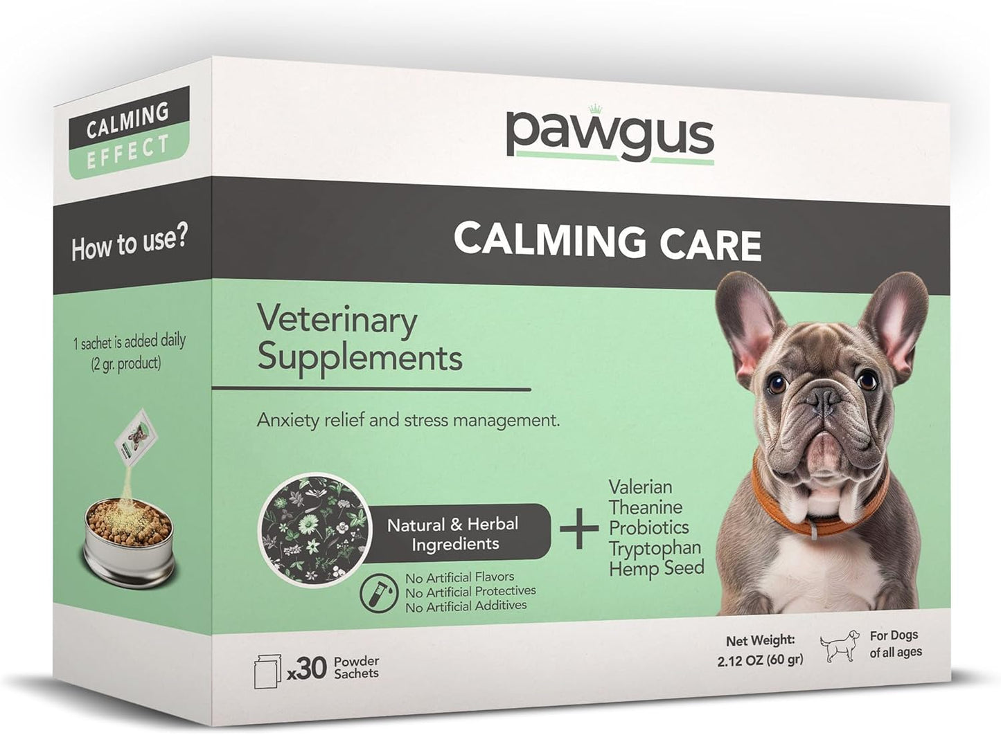 Veterinary Supplements Calming Care for Dogs 30 Sachets - Anxiety Relief and Stress Management, Relaxation Support, Emotional Stability, Sleep Quality Support