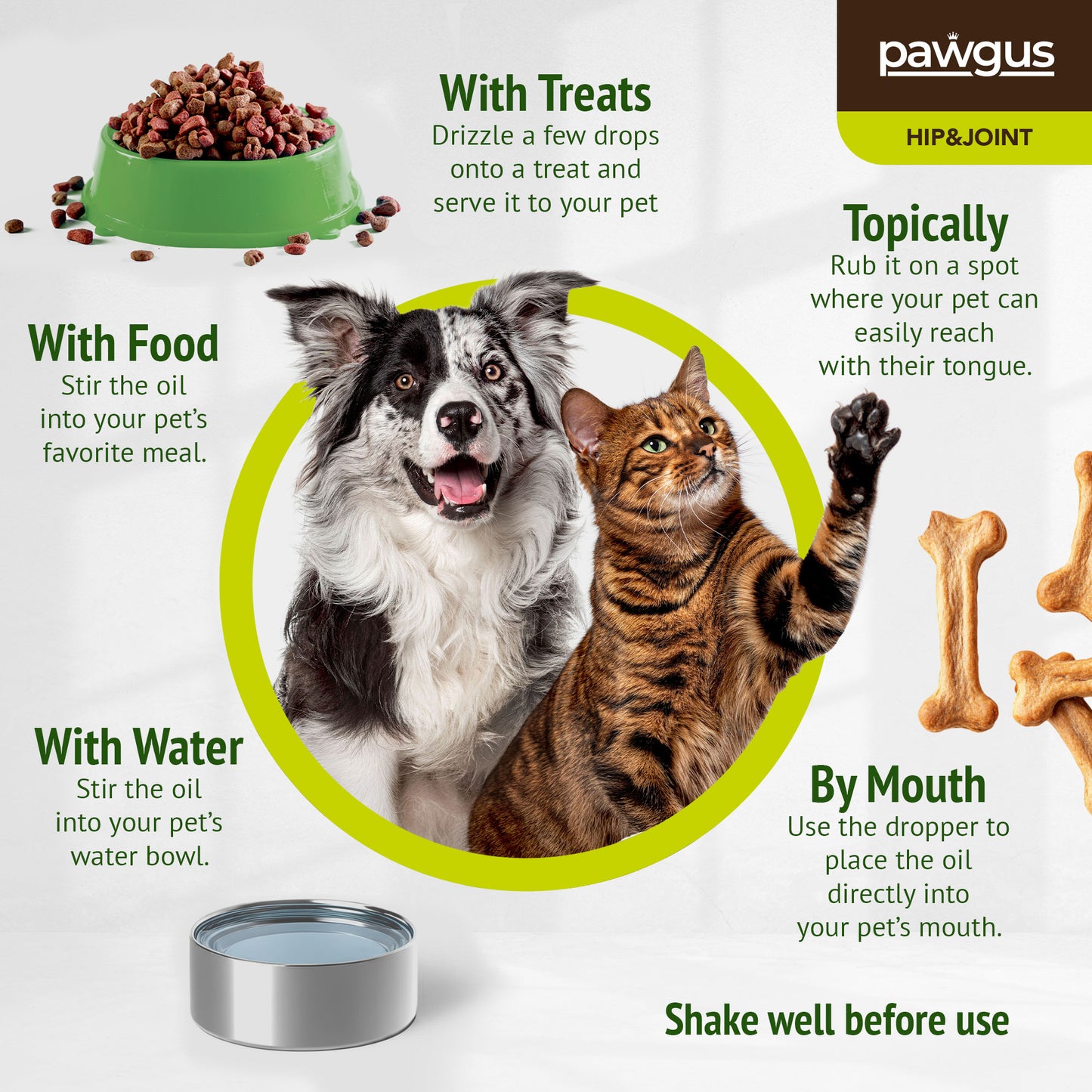 Dogs and Cats Hip and Joint Pain Management with Glucosamine, Chondroitin, Boswellia, MSM, Hyaluronic Acid, Collagens, Dewil's Claw - Healthy Aging, Sleep Quality - Lubrication, Stiffness Reliever